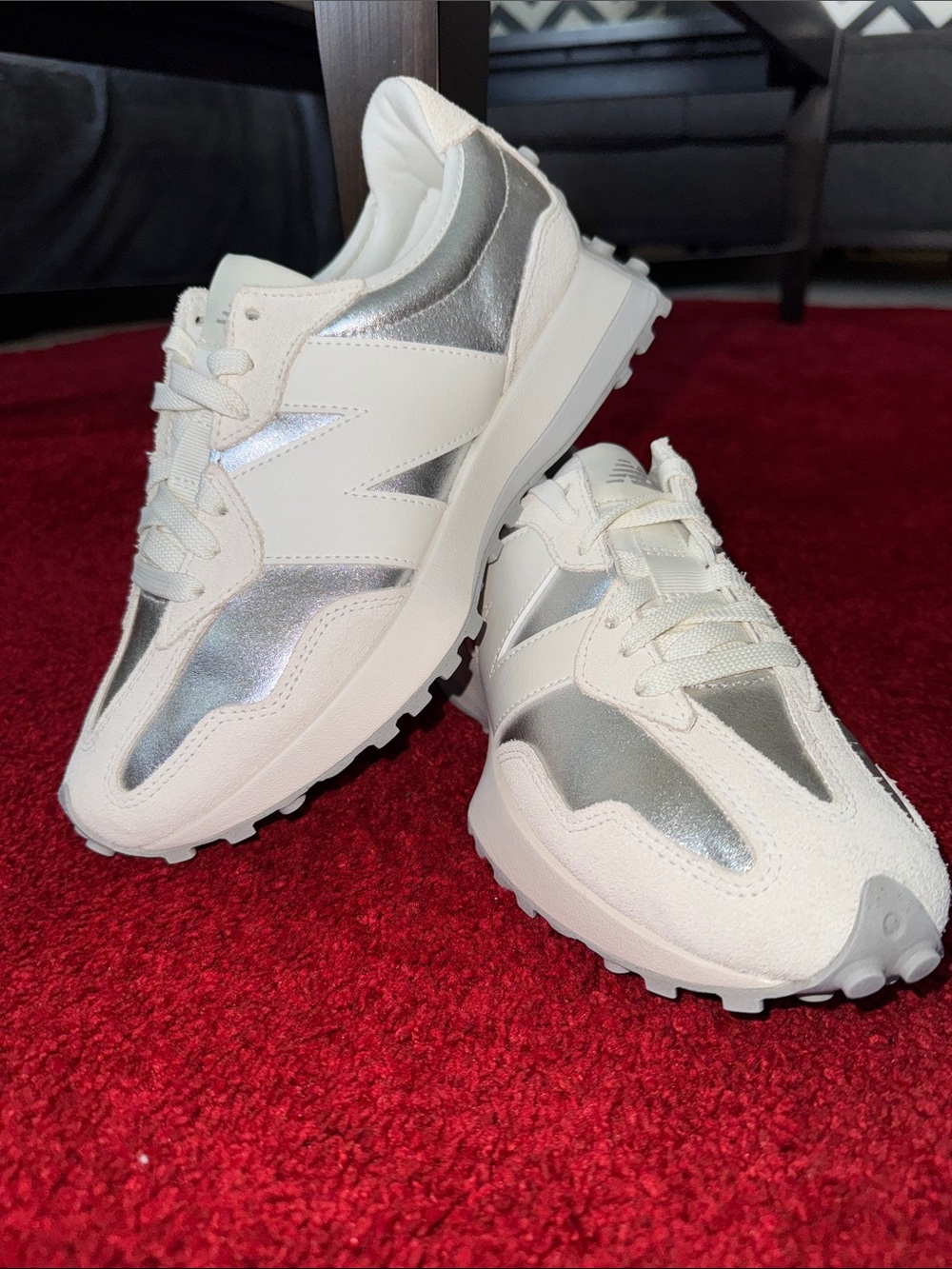 NEW BALANCE 327 ~ “SILVER METALLIC SEA SALT” - Picture 6 of 13